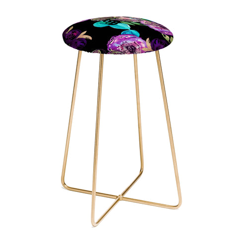 Holly Sharpe Opulent Floral Counter Stool