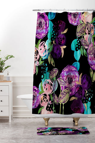 Holly Sharpe Opulent Floral Shower Curtain And Mat