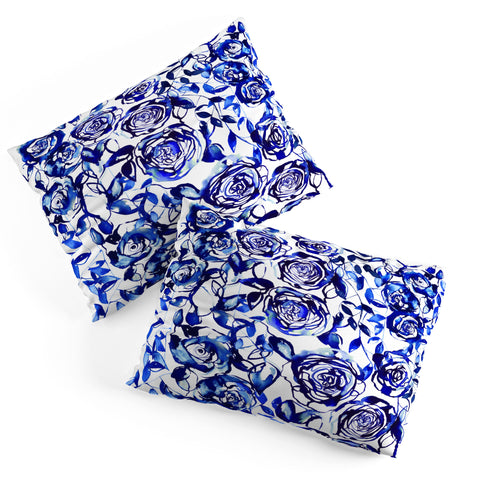 Holly Sharpe Painted Blue Pillow Shams