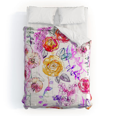 Holly Sharpe Pastel Rose Garden Comforter