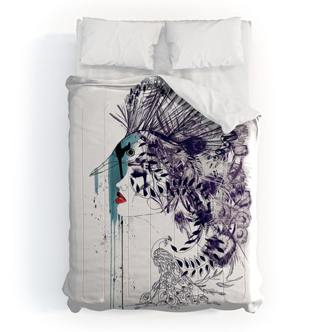 Holly Sharpe Peacock Girl II Comforter