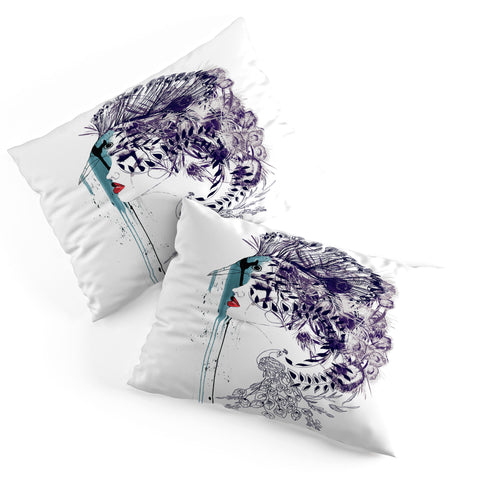 Holly Sharpe Peacock Girl II Pillow Shams