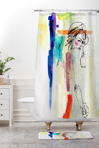 Holly Sharpe Rainbow Shower Curtain And Mat