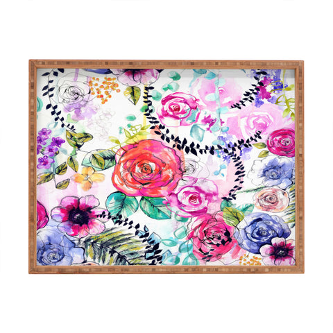 Holly Sharpe Rose Garden 01 Rectangular Tray