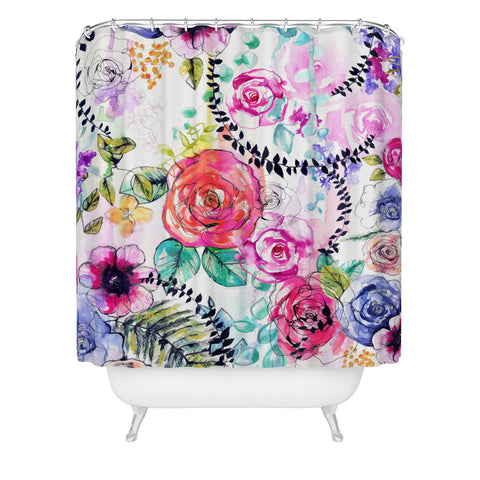 Holly Sharpe Rose Garden 01 Shower Curtain
