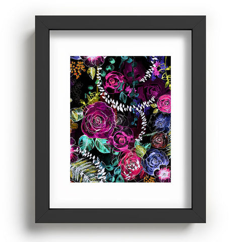 Holly Sharpe Rose Garden at Night Recessed Framing Rectangle