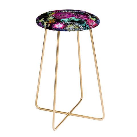 Holly Sharpe Rose Garden at Night Counter Stool
