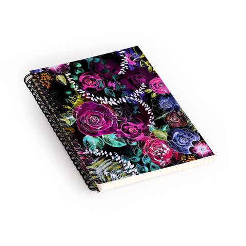 Holly Sharpe Rose Garden at Night Spiral Notebook