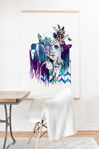 Holly Sharpe Tribal Girl Colourway Art Print And Hanger