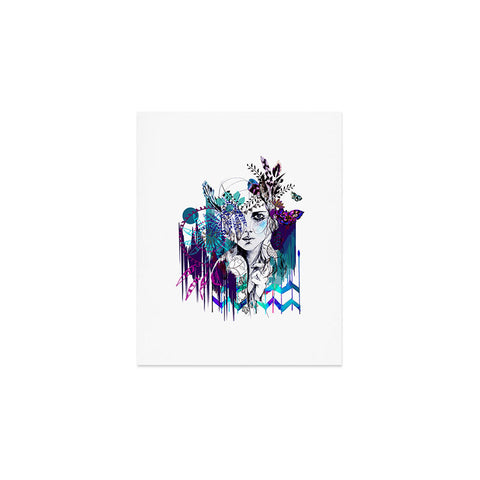 Holly Sharpe Tribal Girl Colourway Art Print