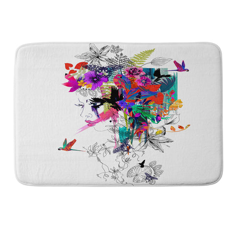 Holly Sharpe Tropical Girl 1 Memory Foam Bath Mat