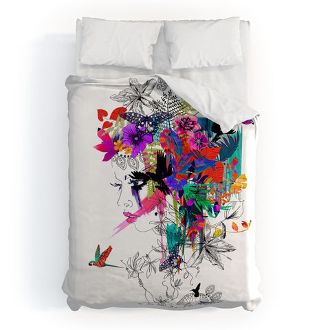 Holly Sharpe Tropical Girl 1 Duvet Cover