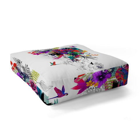 Holly Sharpe Tropical Girl 1 Floor Pillow Square