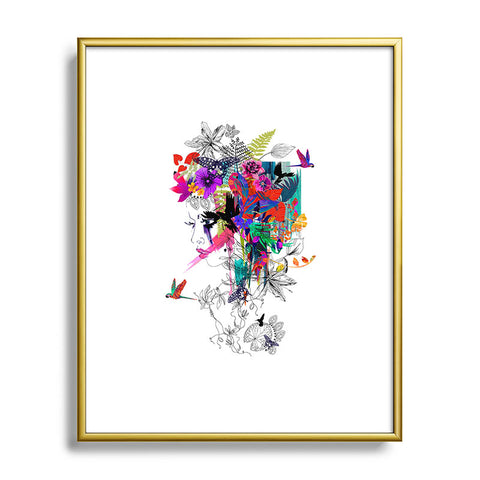 Holly Sharpe Tropical Girl 1 Metal Framed Art Print