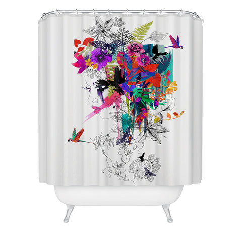Holly Sharpe Tropical Girl 1 Shower Curtain
