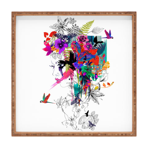 Holly Sharpe Tropical Girl 1 Square Tray