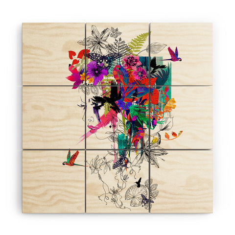 Holly Sharpe Tropical Girl 1 Wood Wall Mural