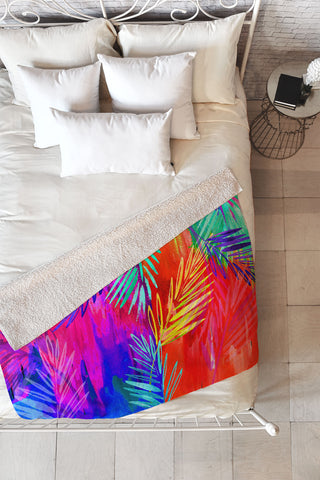 Holly Sharpe Tropical Heat 01 Fleece Throw Blanket