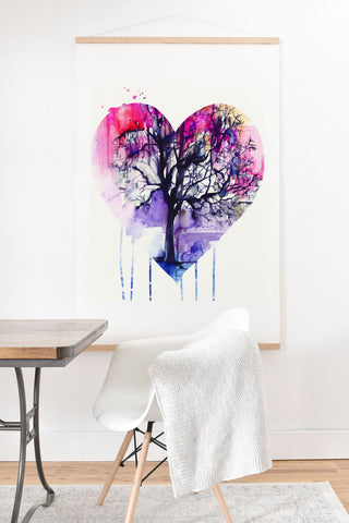 Holly Sharpe Winter Heart Art Print And Hanger