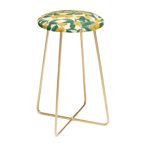 Huebucket Lemon Pugs Counter Stool