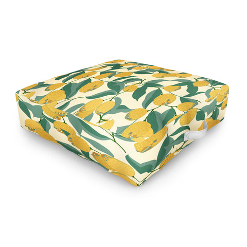 Huebucket Lemon Pugs Outdoor Floor Cushion