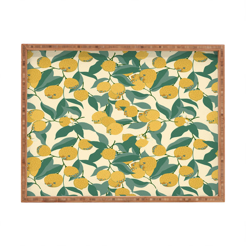 Huebucket Lemon Pugs Rectangular Tray