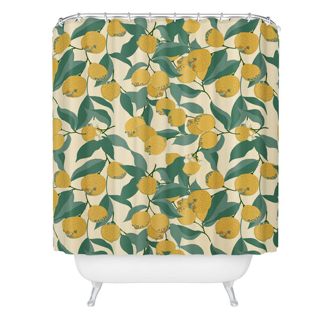 Huebucket Lemon Pugs Shower Curtain