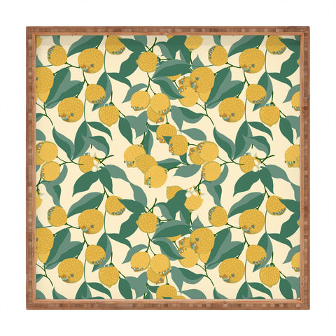 Huebucket Lemon Pugs Square Tray
