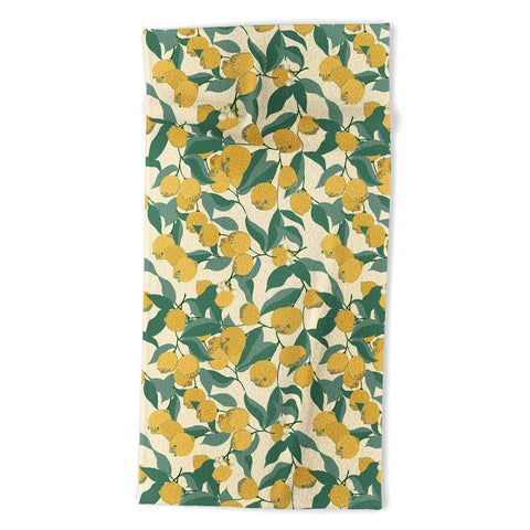 Huebucket Lemon Pugs Beach Towel