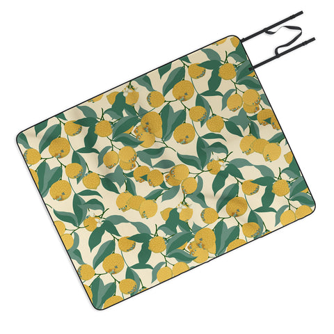 Huebucket Lemon Pugs Picnic Blanket