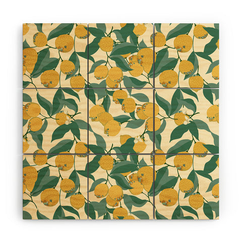 Huebucket Lemon Pugs Wood Wall Mural