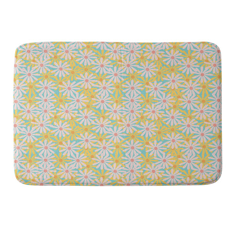 Inez Jestine Retro Sunny Floral Memory Foam Bath Mat