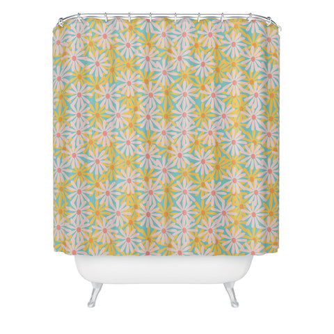 Inez Jestine Retro Sunny Floral Shower Curtain