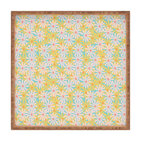 Inez Jestine Retro Sunny Floral Square Tray
