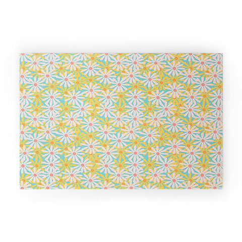 Inez Jestine Retro Sunny Floral Welcome Mat