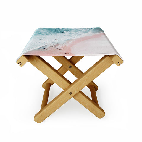 Ingrid Beddoes Aerial Ocean Print Folding Stool