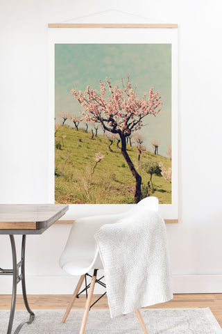 Ingrid Beddoes Almond Blossom Hill Art Print And Hanger