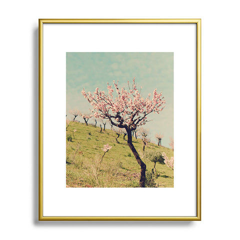 Ingrid Beddoes Almond Blossom Hill Metal Framed Art Print