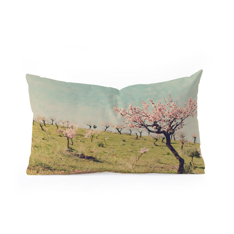 Ingrid Beddoes Almond Blossom Hill Oblong Throw Pillow