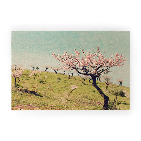 Ingrid Beddoes Almond Blossom Hill Welcome Mat