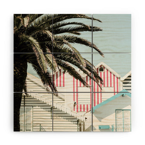 Ingrid Beddoes Aveiro Candy Stripes Wood Wall Mural