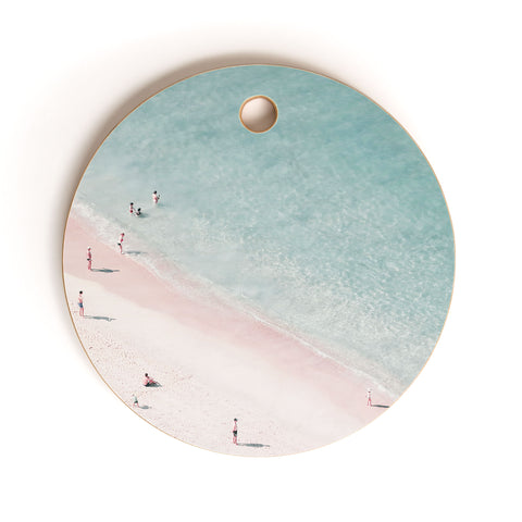 Ingrid Beddoes beach family love Cutting Board Round