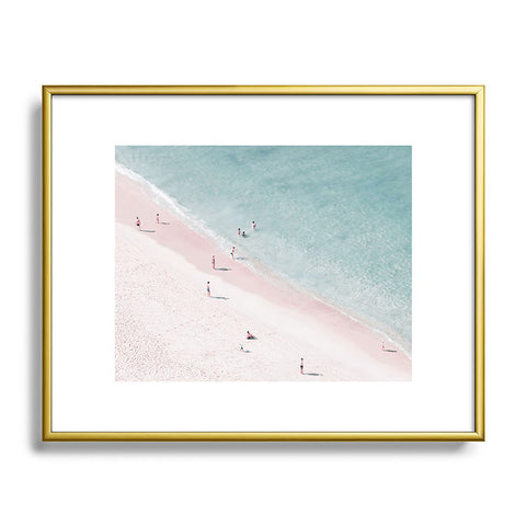 Ingrid Beddoes beach family love Metal Framed Art Print