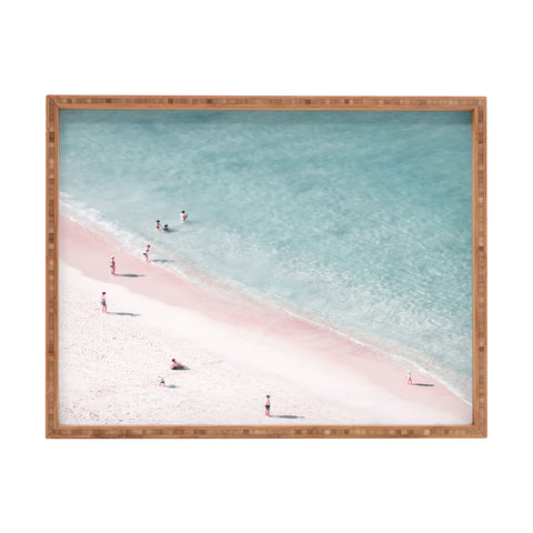 Ingrid Beddoes beach family love Rectangular Tray