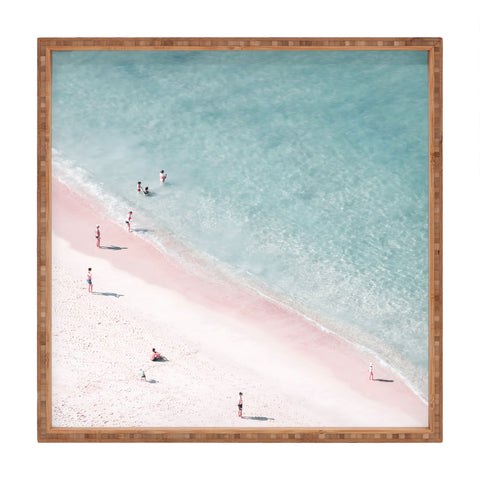 Ingrid Beddoes beach family love Square Tray