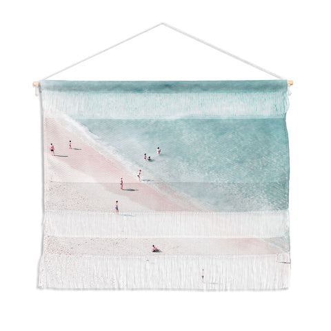 Ingrid Beddoes beach family love Wall Hanging Landscape