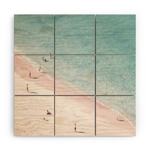 Ingrid Beddoes beach family love Wood Wall Mural