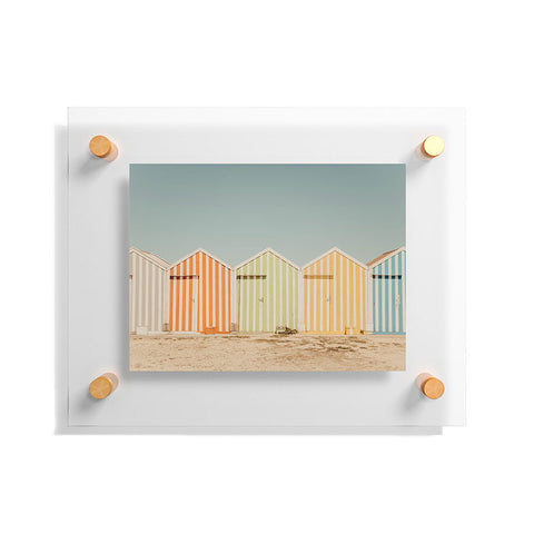 Ingrid Beddoes Beach Huts II Floating Acrylic Print