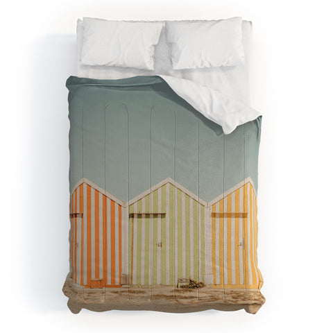 Ingrid Beddoes Beach Huts II Comforter