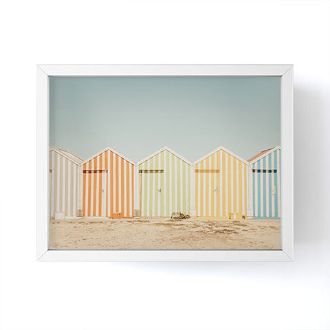 Ingrid Beddoes Beach Huts II Framed Mini Art Print